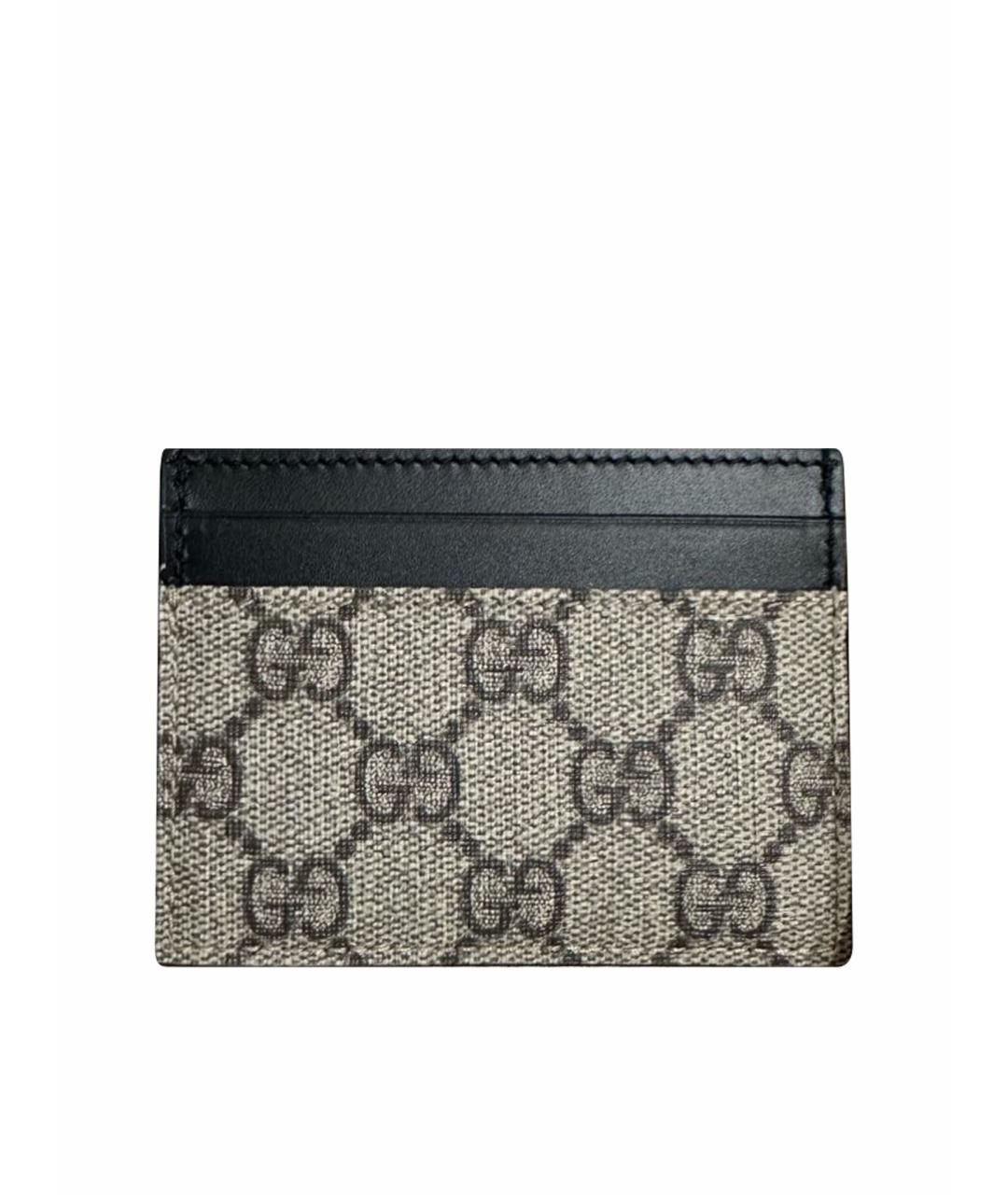 GUCCI Серый кожаный кардхолдер, фото 1