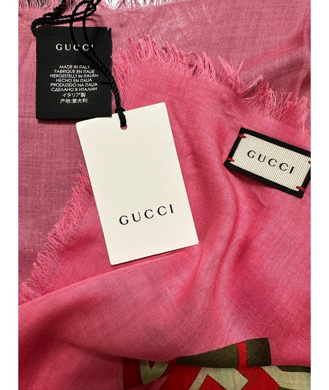 GUCCI Розовый платок, фото 5