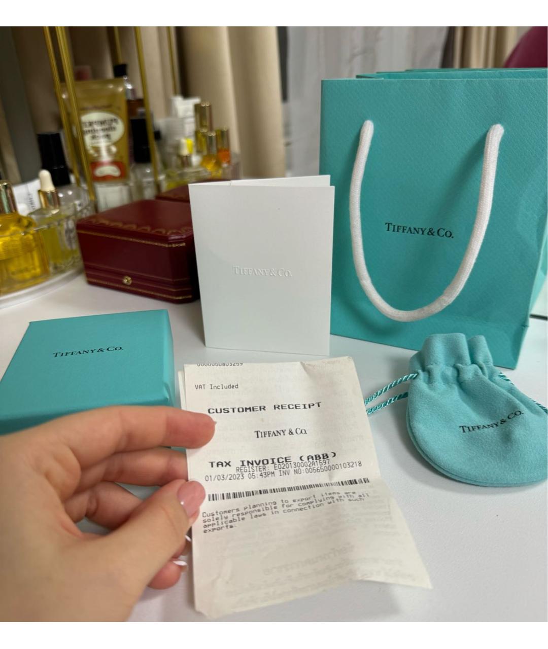 TIFFANY&CO Белое серебряное кольцо, фото 3