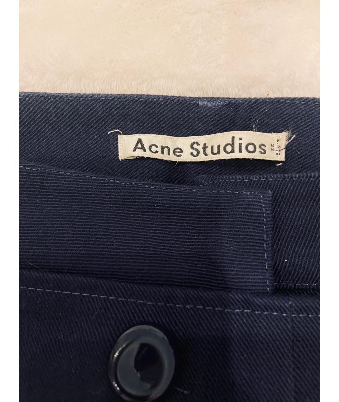 ACNE STUDIOS Темно-синяя деним юбка миди, фото 3