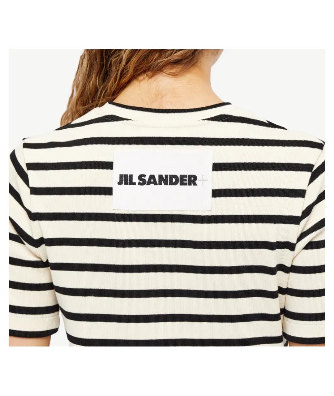 JIL SANDER Белая хлопковая футболка, фото 3