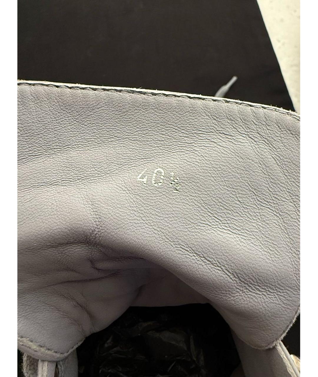 CHANEL Серые кожаные ботинки, фото 5