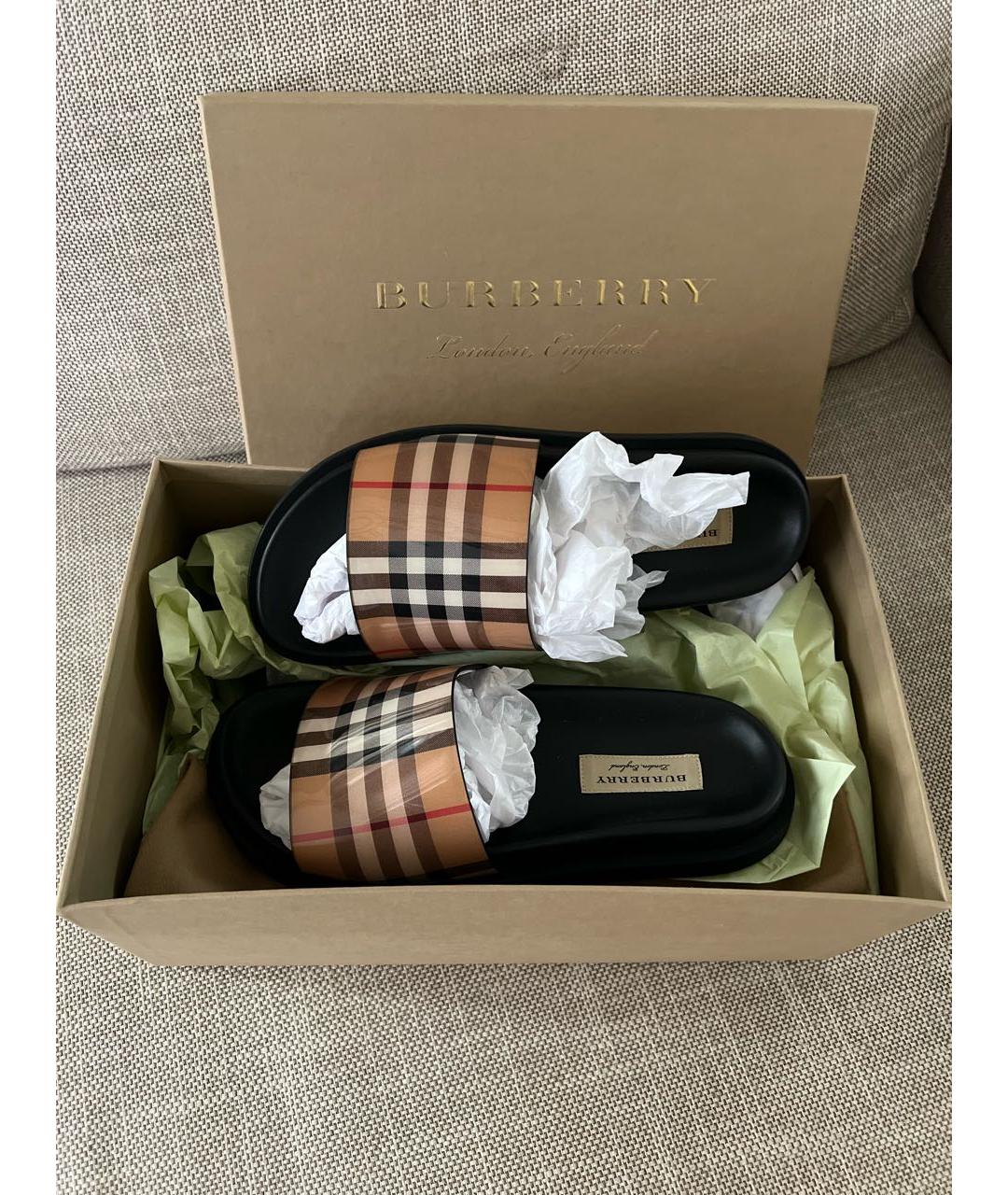 BURBERRY Мульти шлепанцы, фото 5