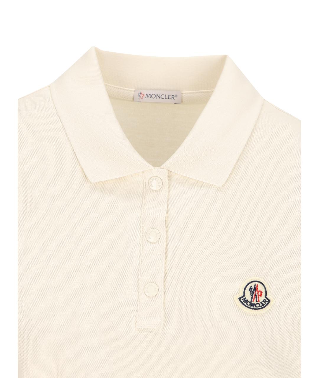 MONCLER Белая хлопковая футболка, фото 2