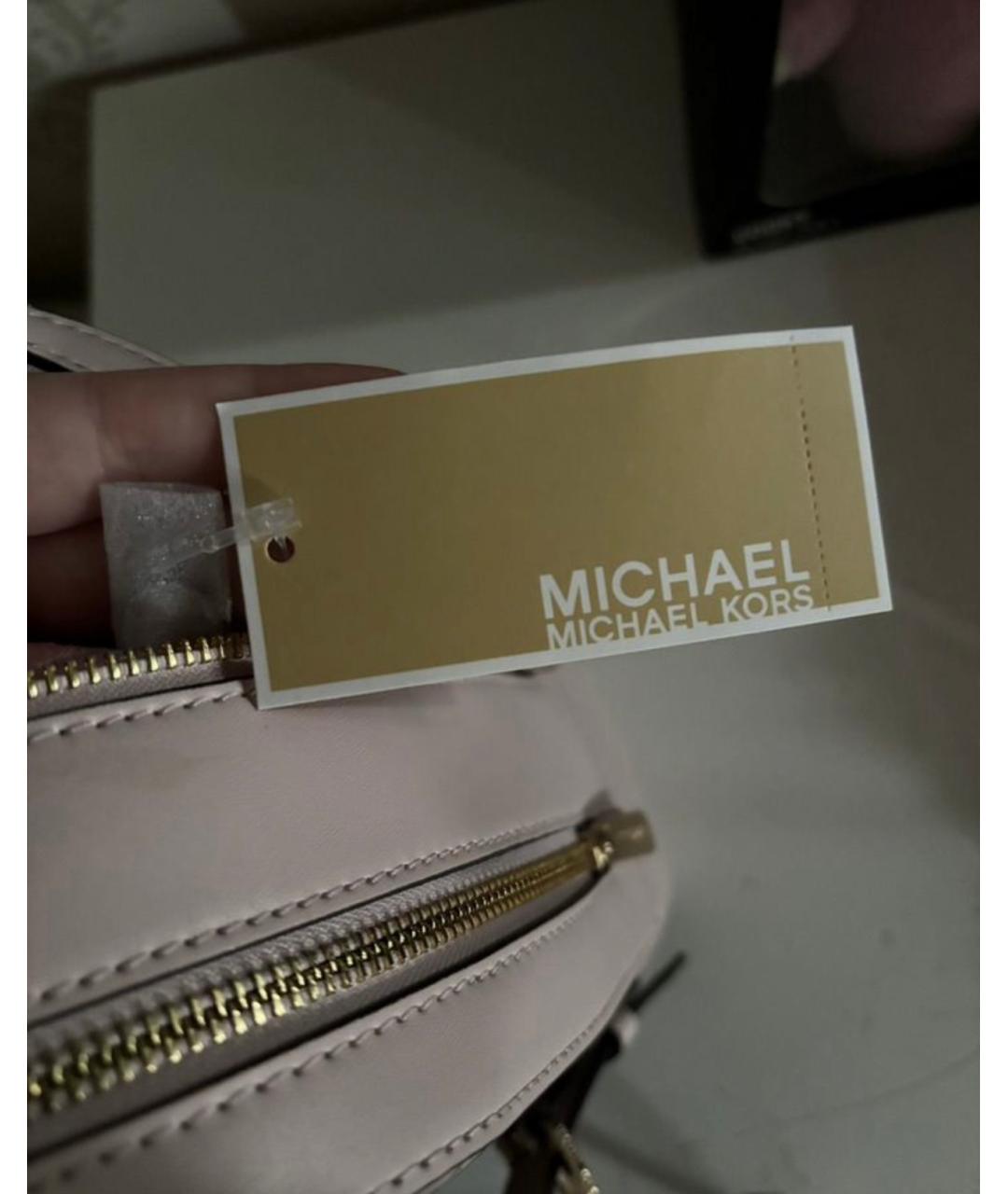 MICHAEL KORS Коричневый кожаный рюкзак, фото 2