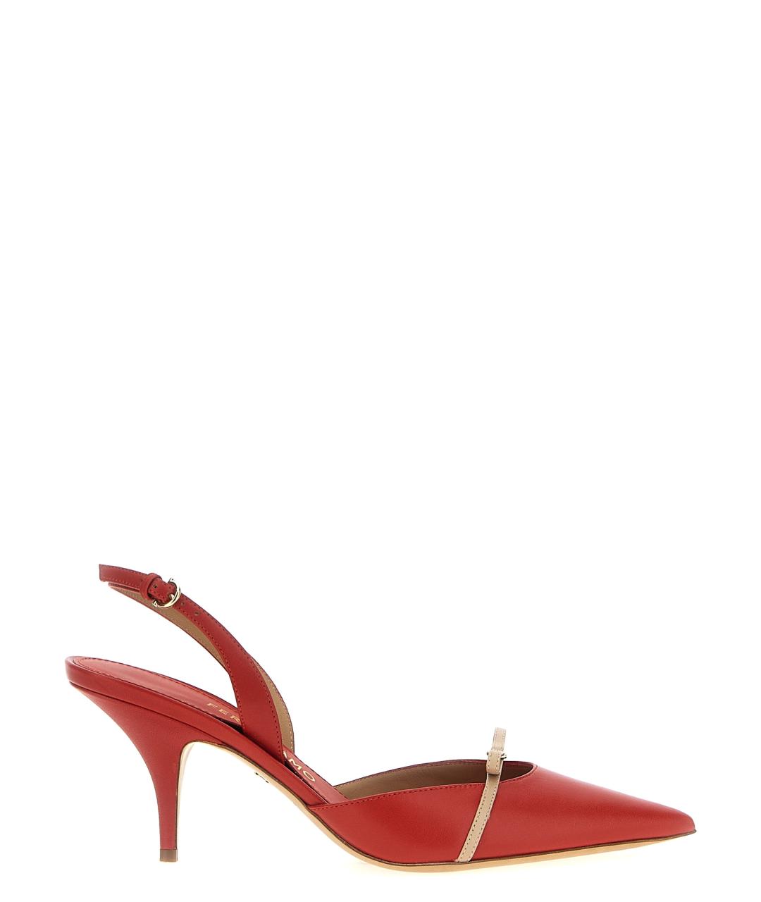 FERRAGAMO Красные кожаные туфли, фото 1