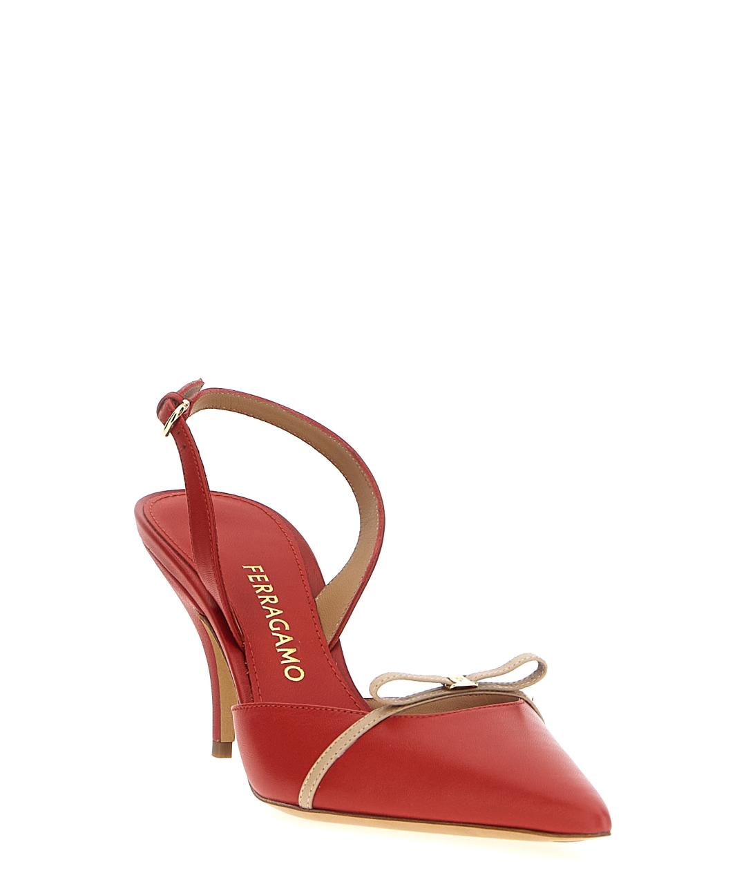 FERRAGAMO Красные кожаные туфли, фото 2
