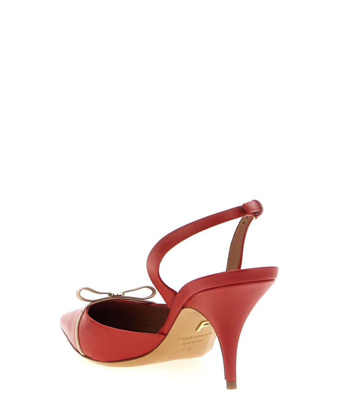 FERRAGAMO Красные кожаные туфли, фото 3