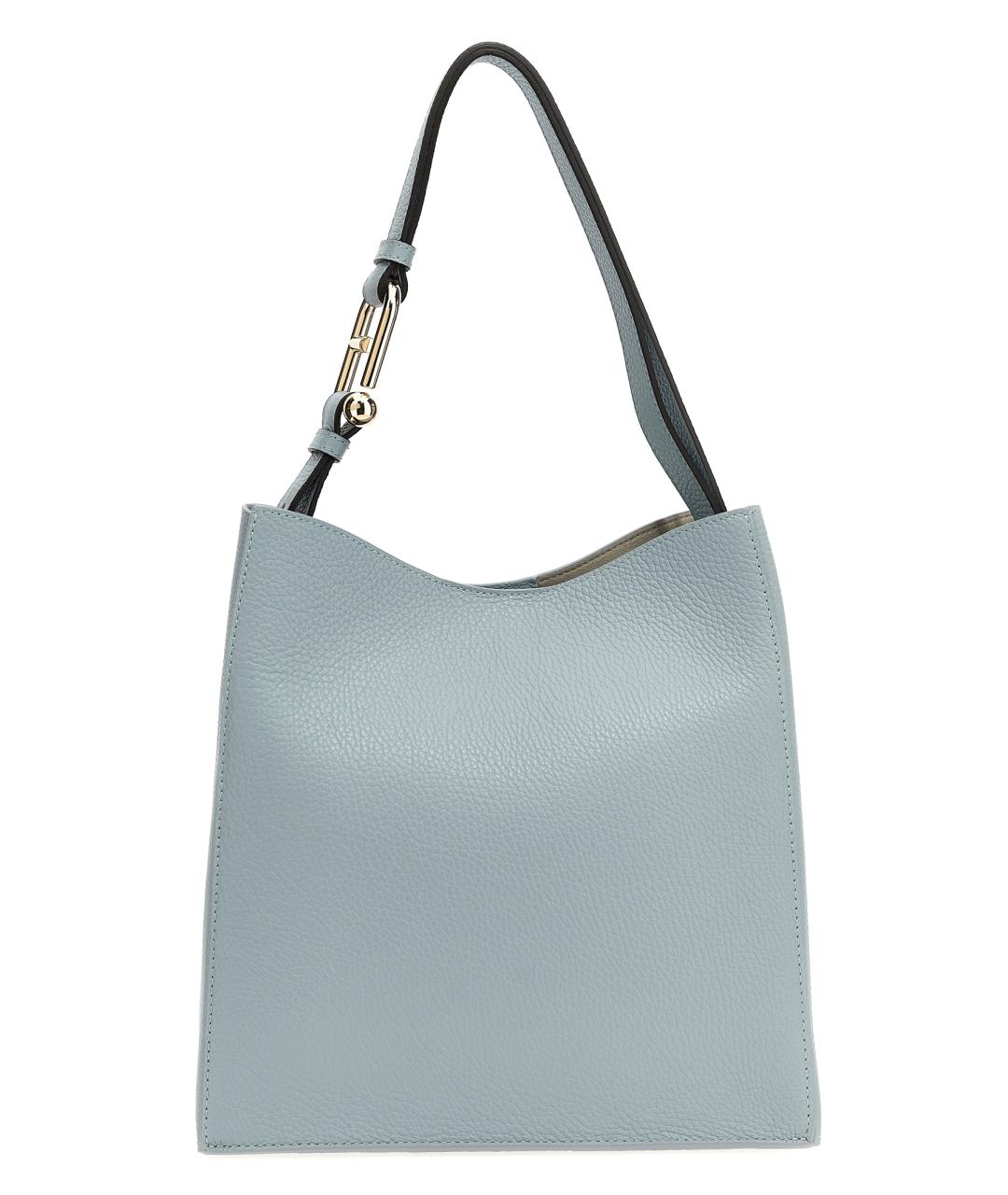 FURLA Голубая кожаная сумка через плечо, фото 1