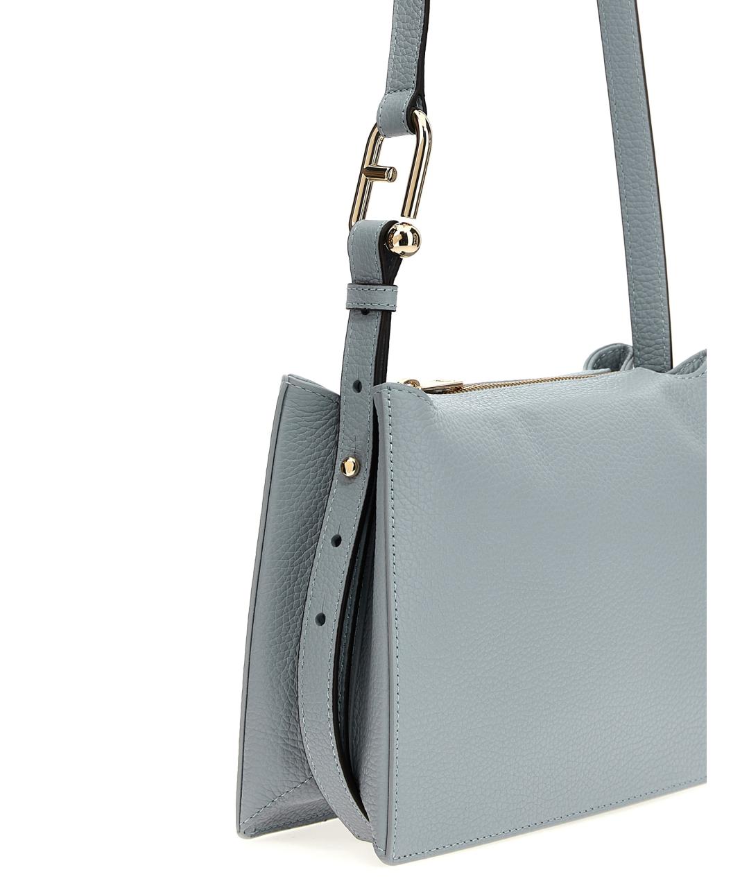FURLA Голубая кожаная сумка через плечо, фото 3