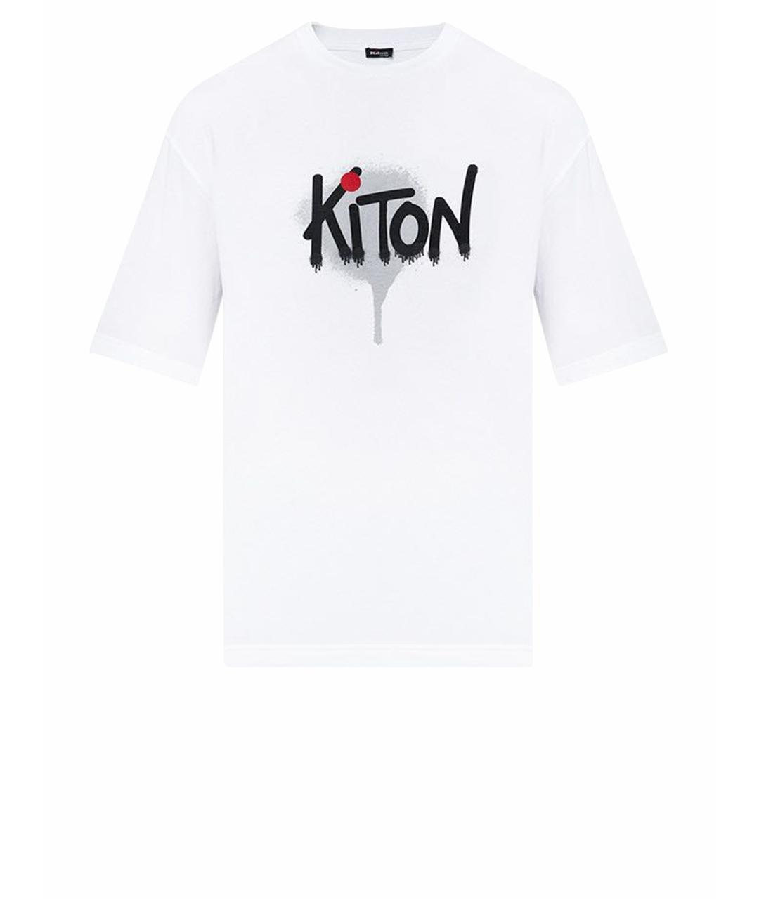 KITON Белая хлопковая футболка, фото 1