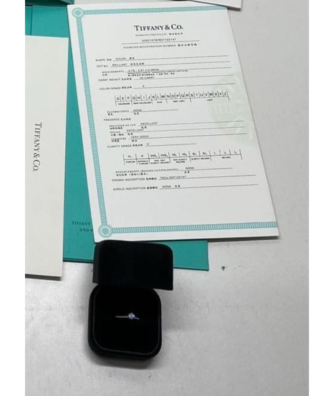 TIFFANY&CO Белое платиновое кольцо, фото 3