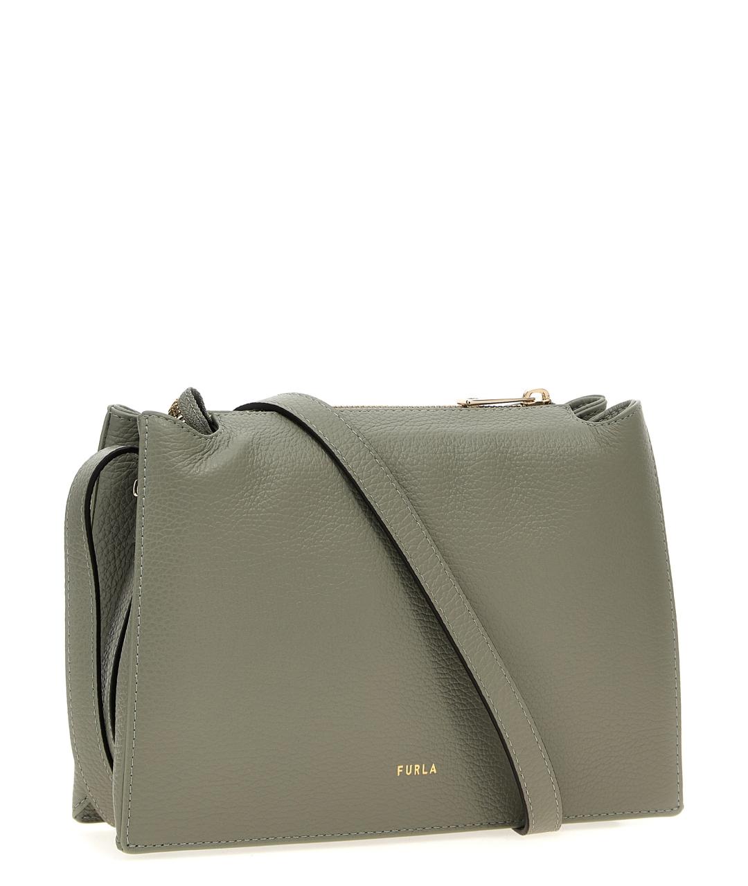 FURLA Зеленая кожаная сумка через плечо, фото 2