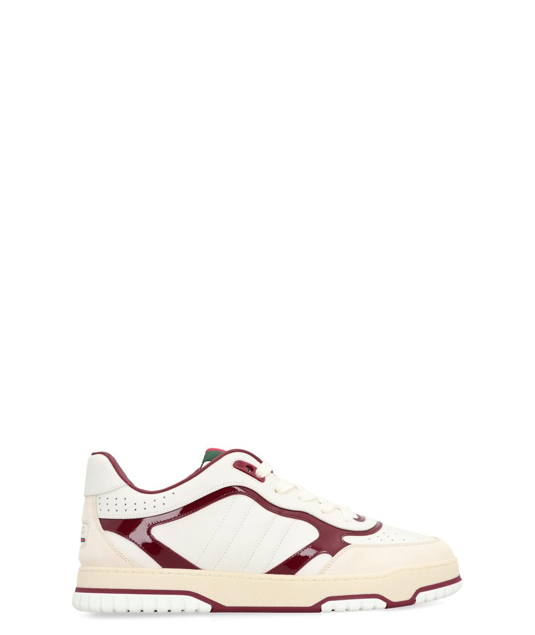 GUCCI Белые кожаные низкие кроссовки / кеды, фото 1