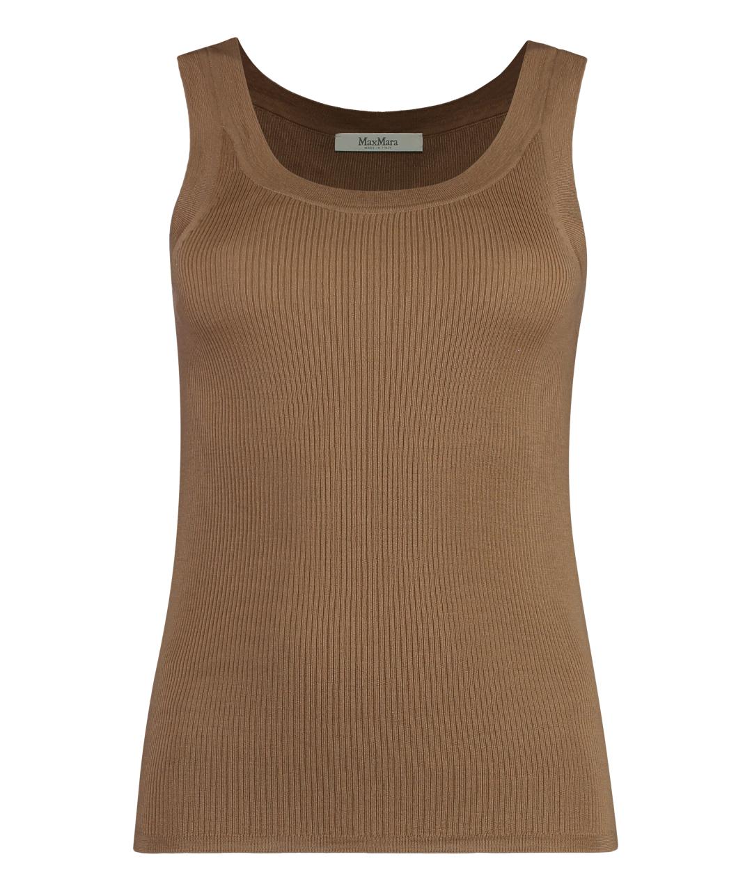MAX MARA Бежевая шерстяная майка, фото 1