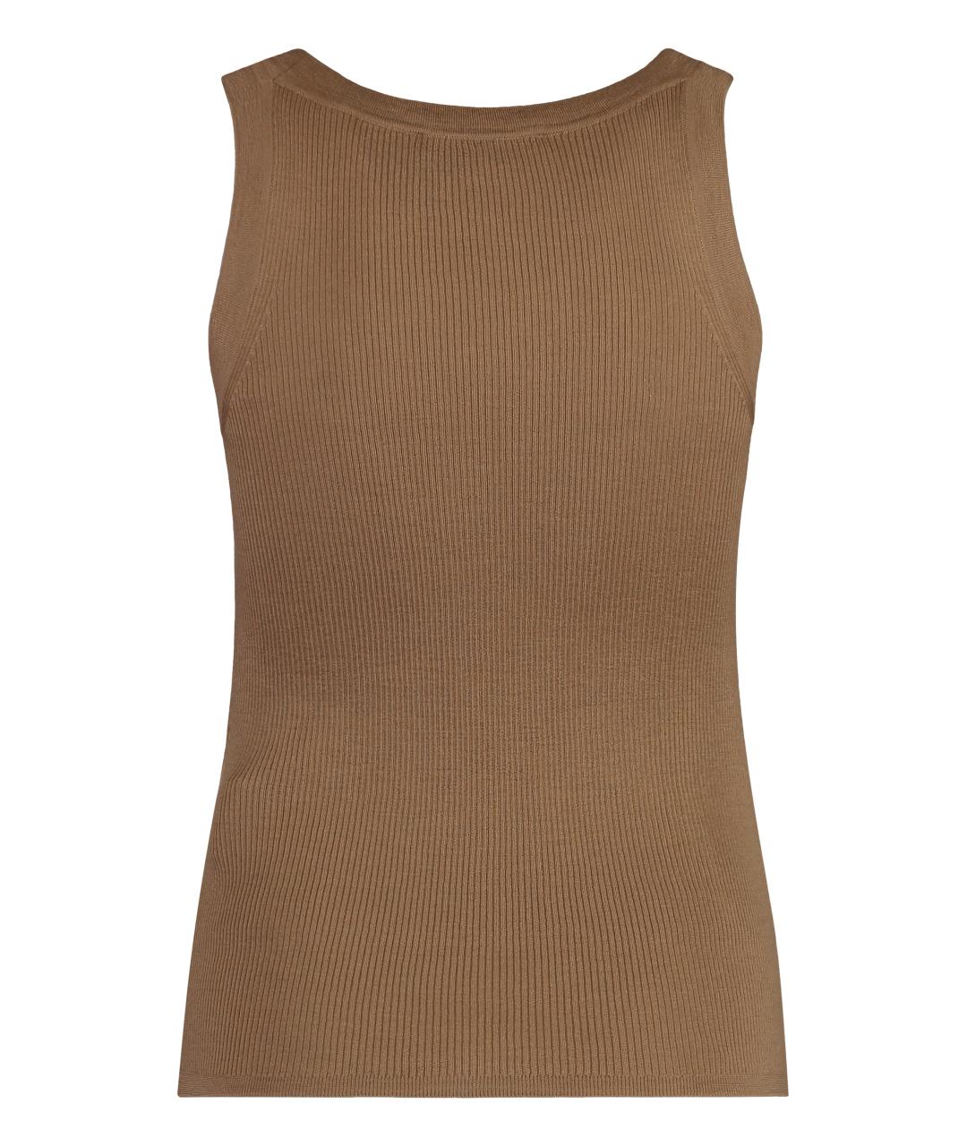 MAX MARA Бежевая шерстяная майка, фото 2
