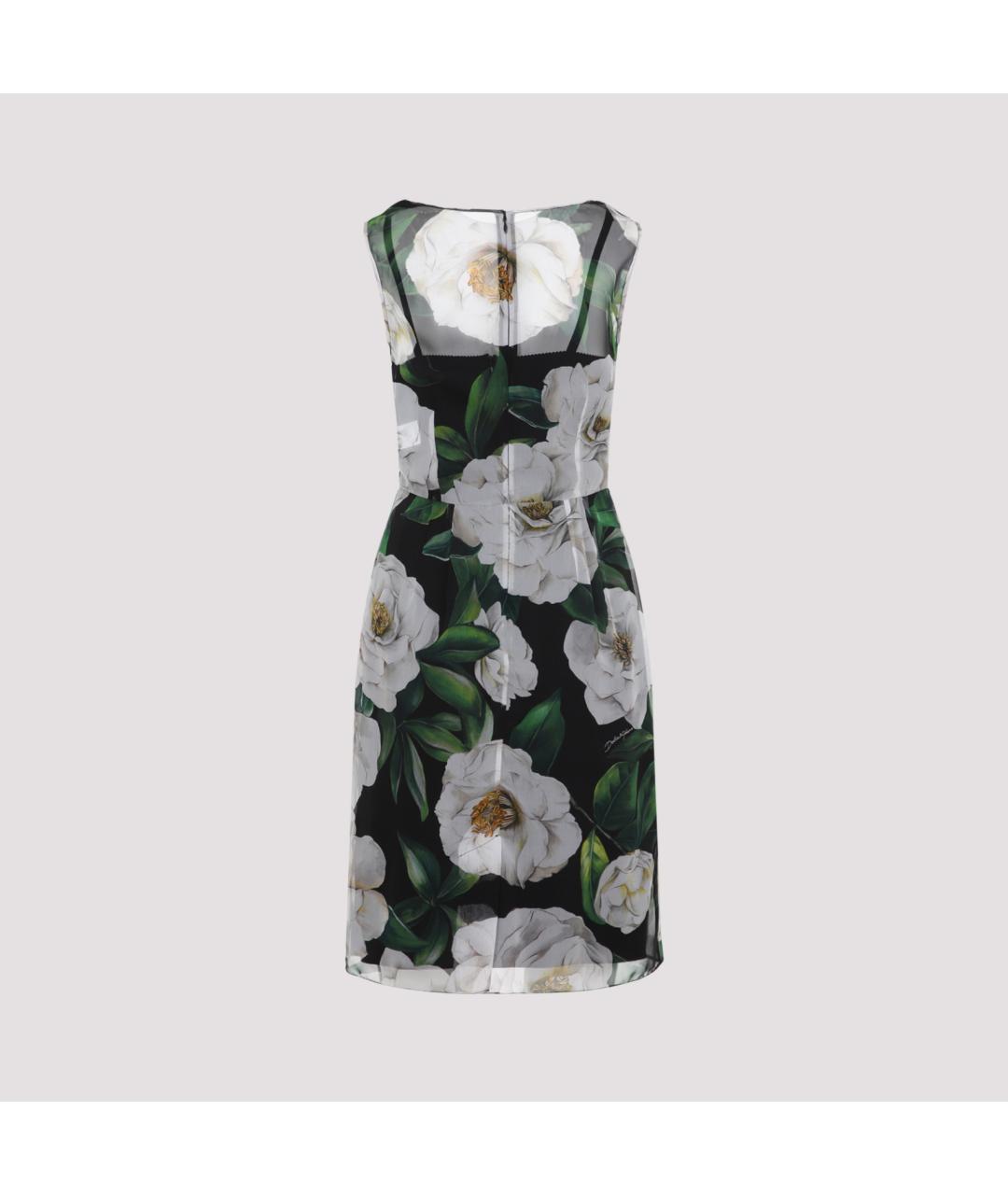 DOLCE&GABBANA Черное шелковое повседневное платье, фото 2