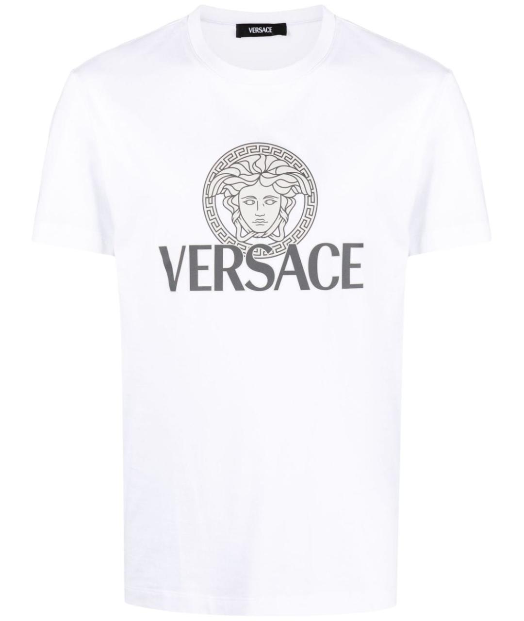 VERSACE Белая хлопковая футболка, фото 1