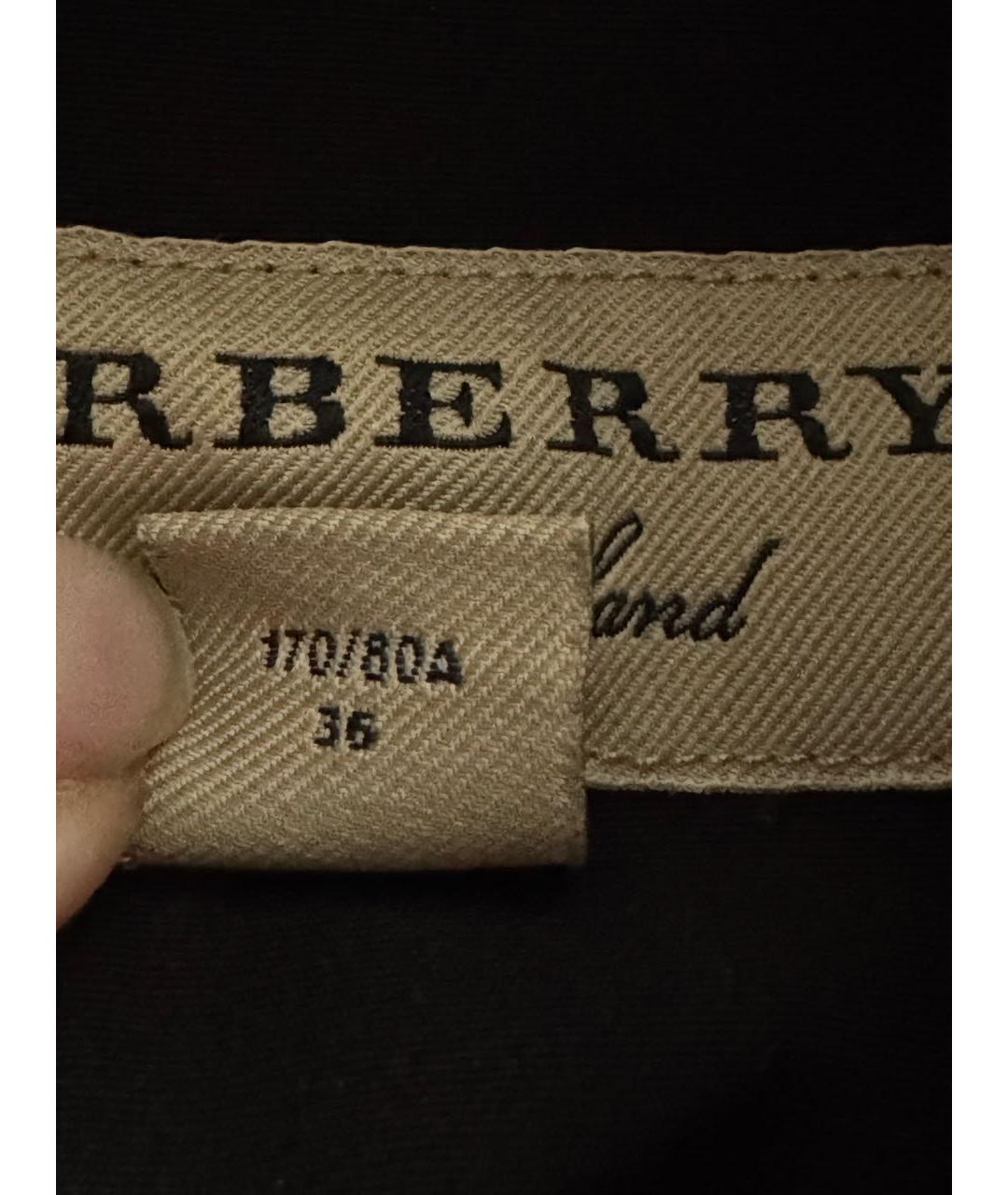 BURBERRY Черная хлопковая рубашка, фото 5