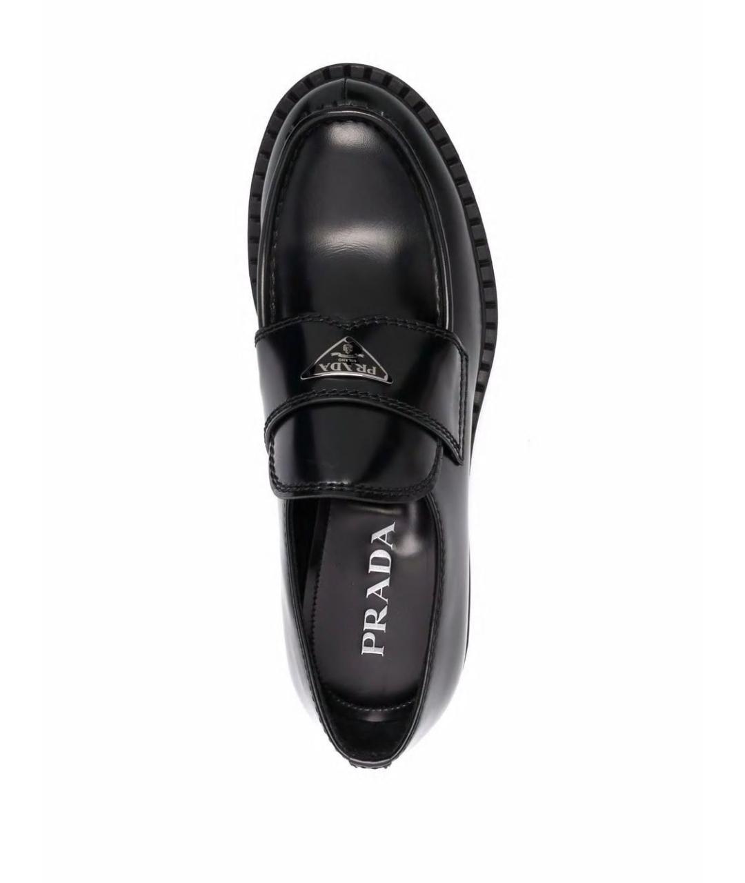 PRADA Черные кожаные лоферы, фото 4