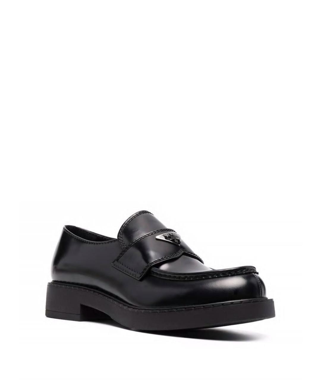 PRADA Черные кожаные лоферы, фото 2
