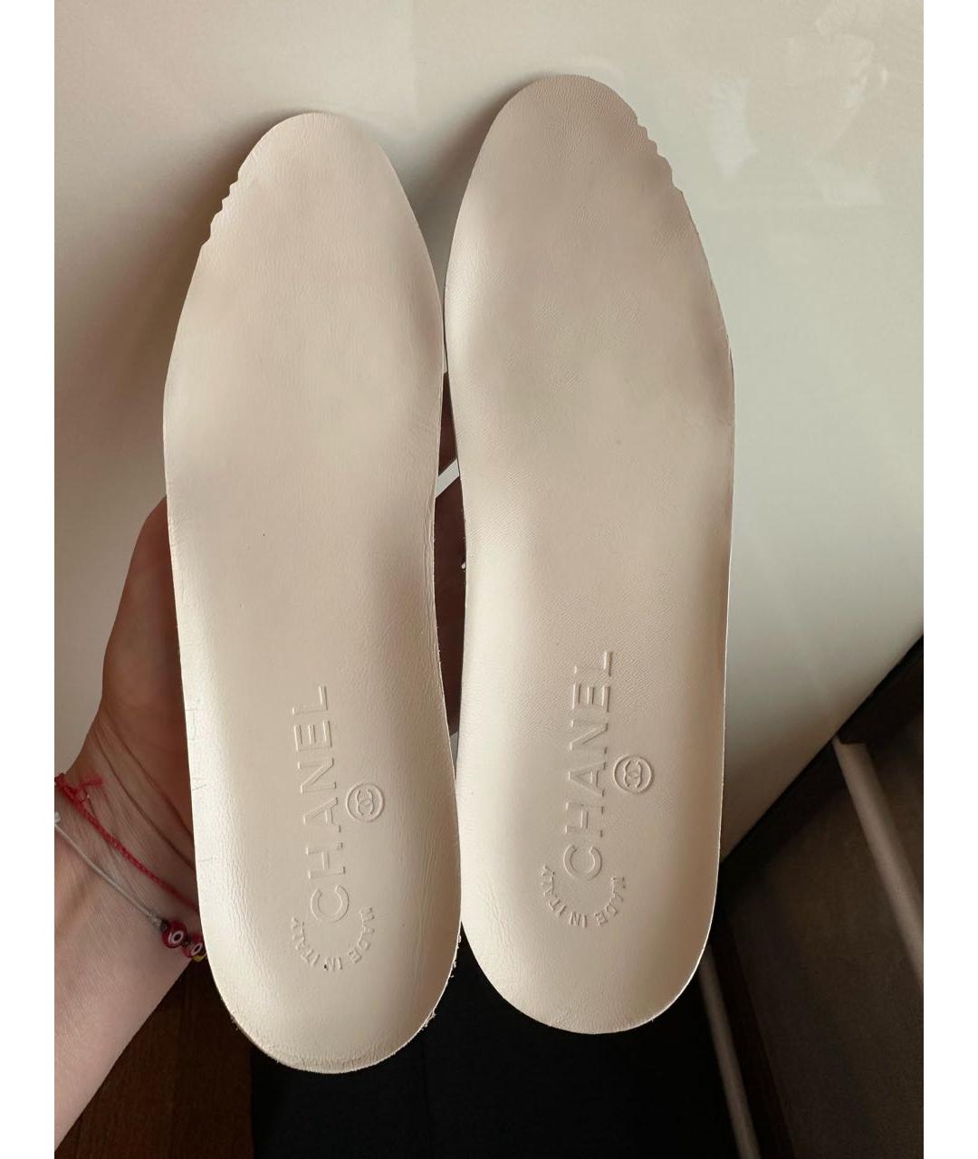 CHANEL Темно-синие текстильные кеды, фото 6