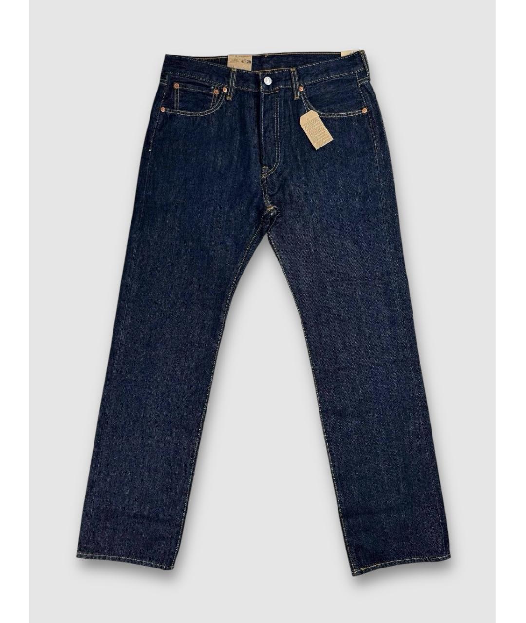 LEVI'S Синие хлопковые прямые джинсы, фото 6