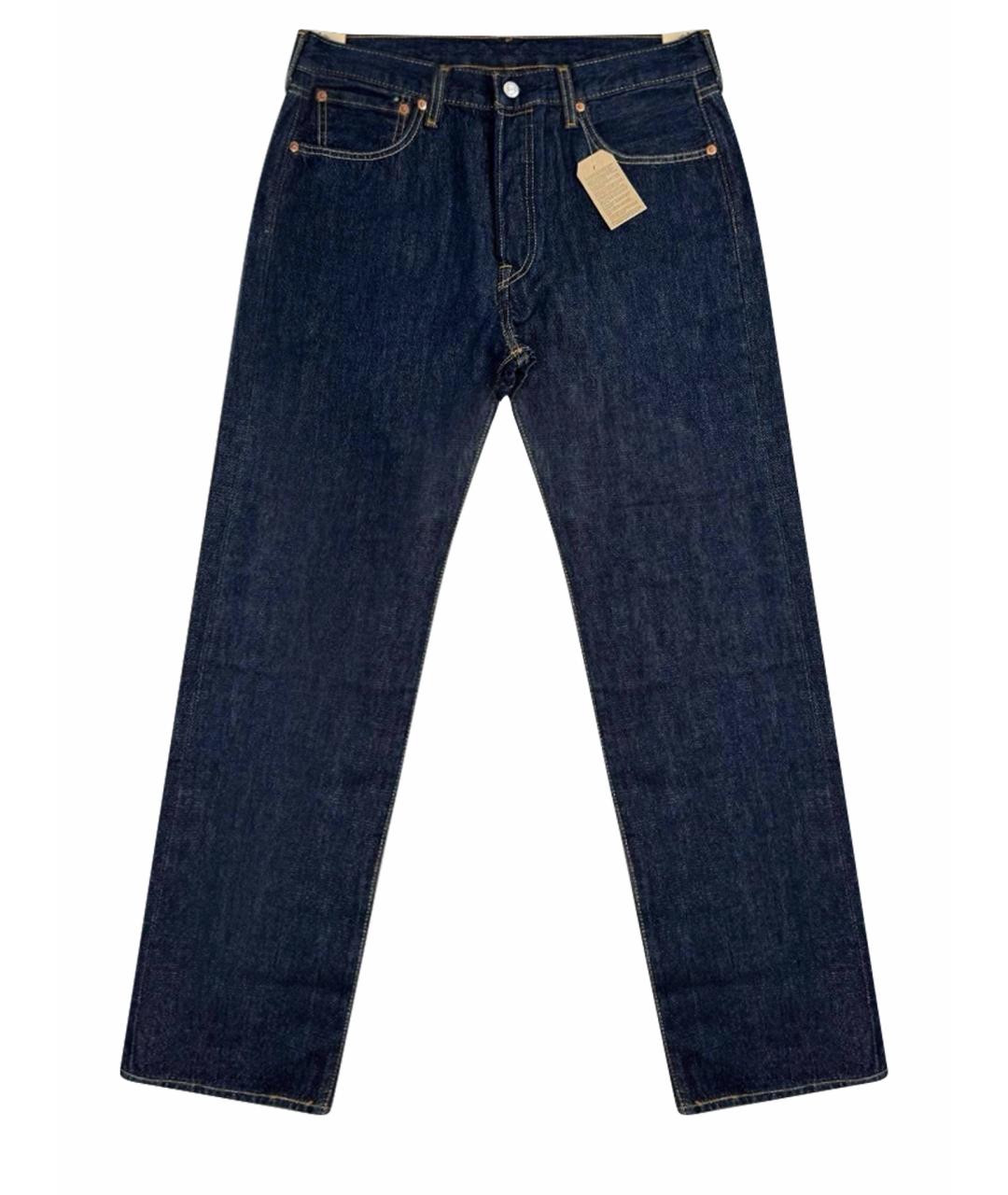 LEVI'S Синие хлопковые прямые джинсы, фото 1