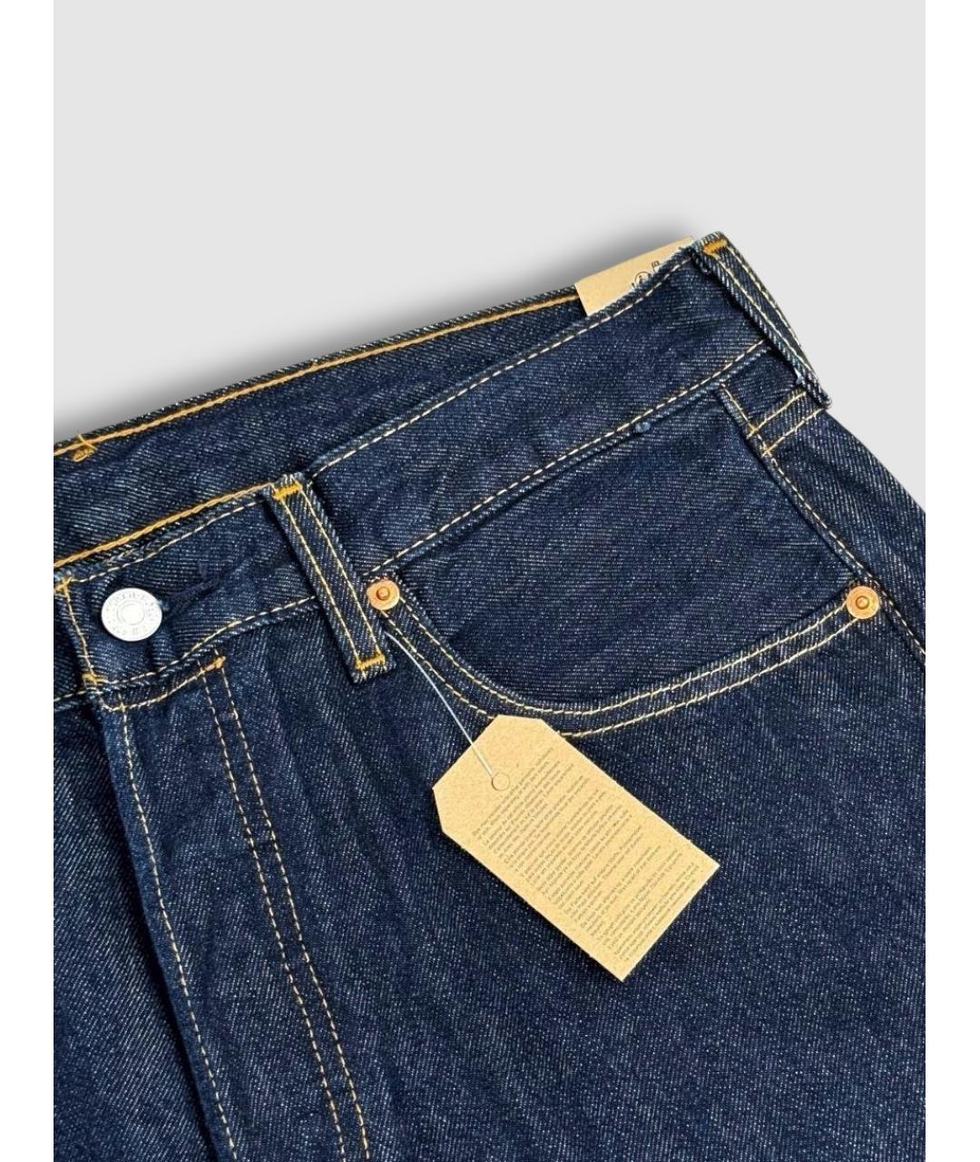 LEVI'S Синие хлопковые прямые джинсы, фото 3