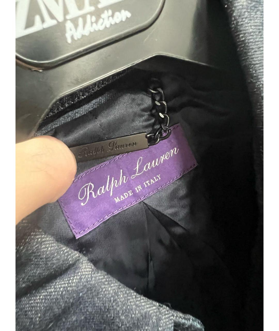 RALPH LAUREN PURPLE LABEL Темно-синяя деним куртка, фото 4