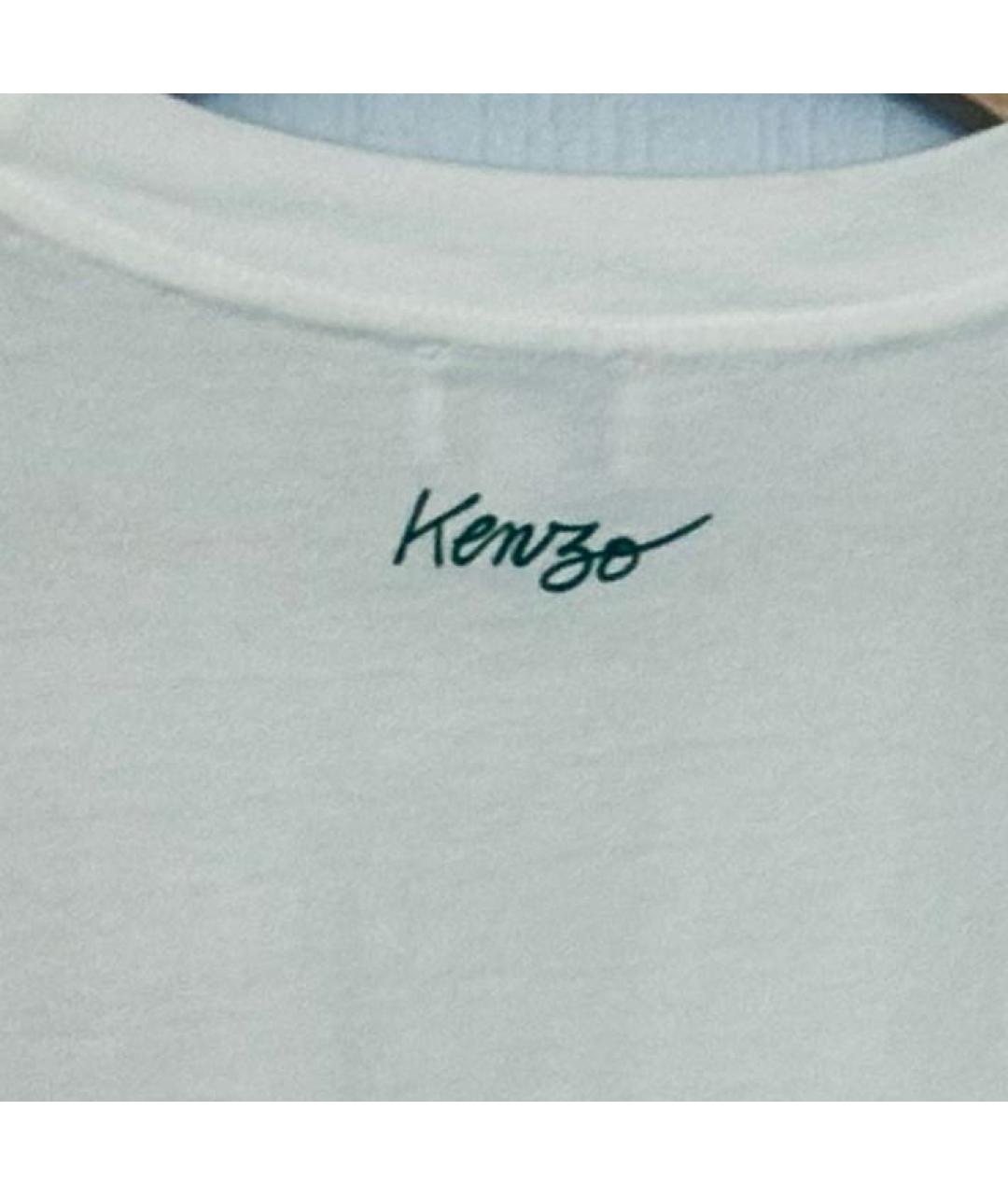 KENZO Белая хлопковая футболка, фото 6