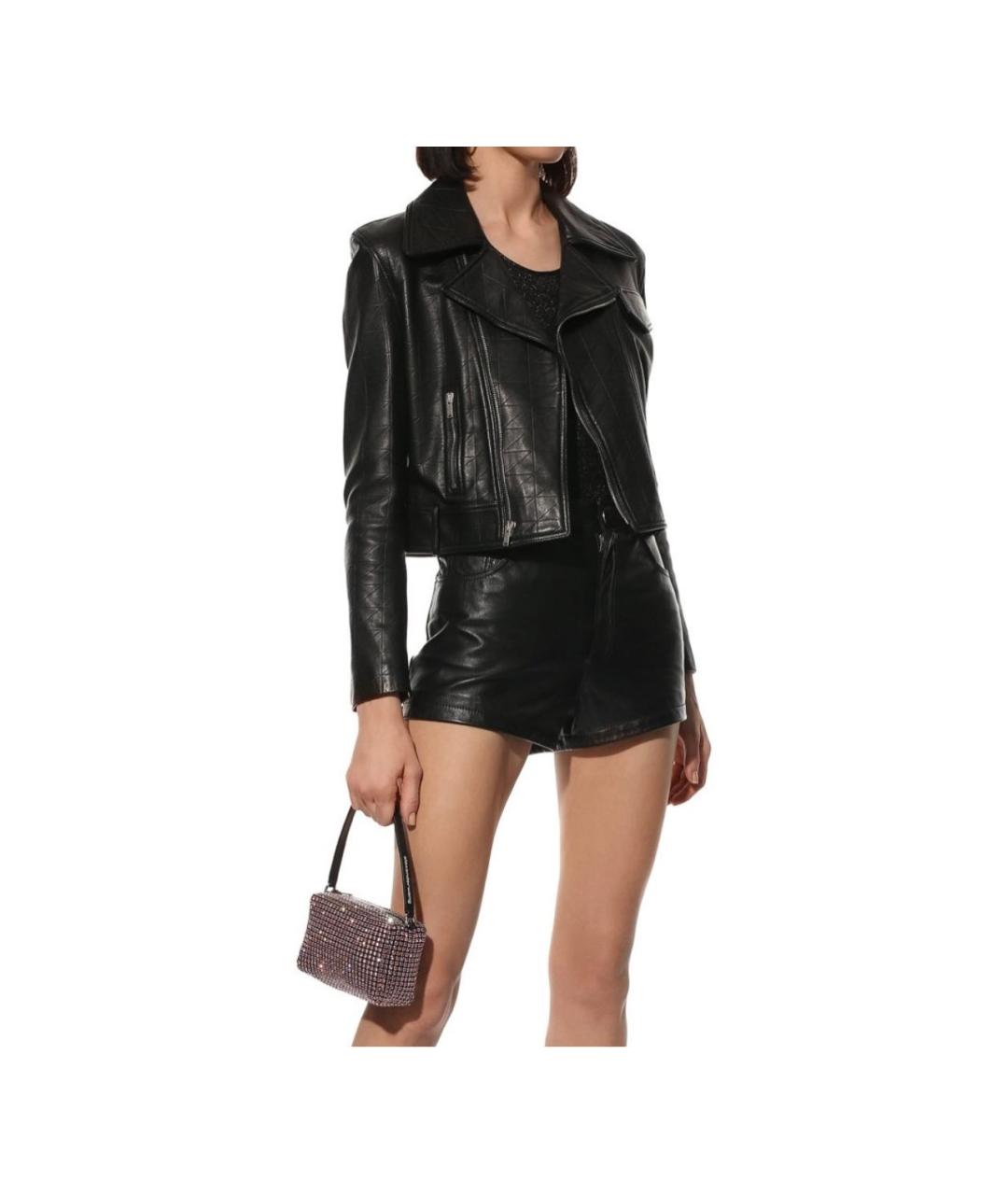 SAINT LAURENT Черная кожаная куртка, фото 2