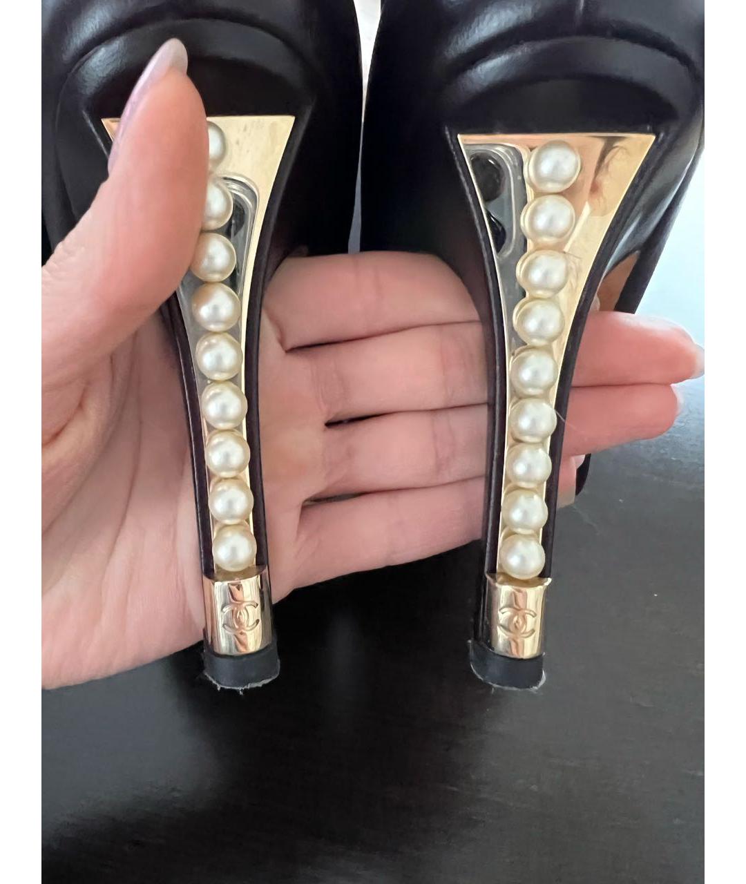 CHANEL Бордовые кожаные ботильоны, фото 7