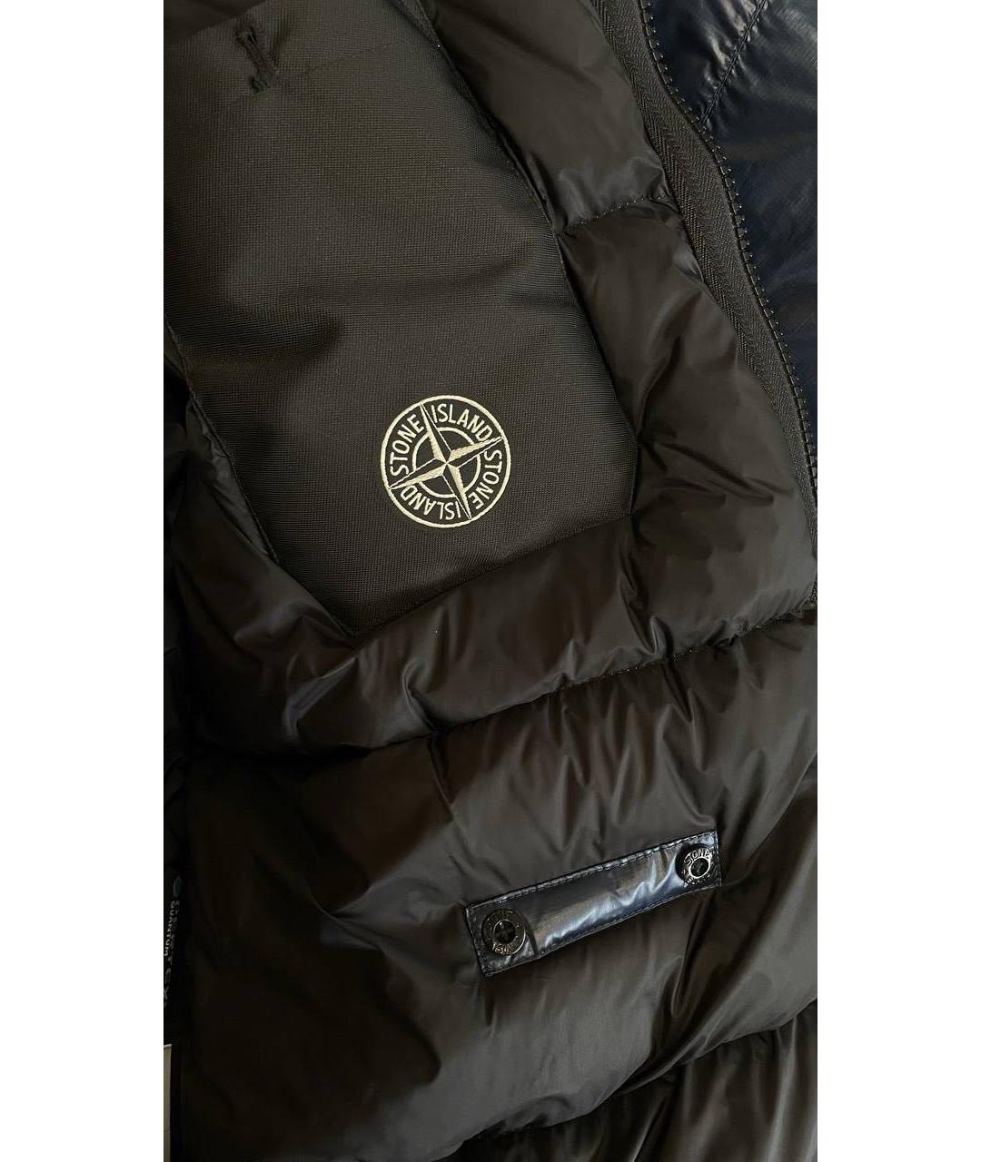 STONE ISLAND Синий полиамидовый пуховик, фото 6