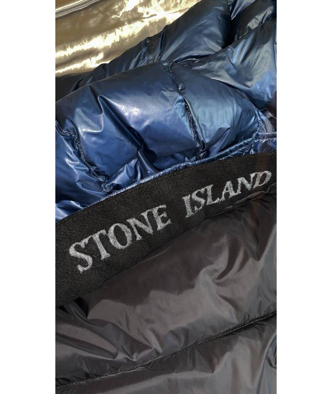 STONE ISLAND Синий полиамидовый пуховик, фото 5