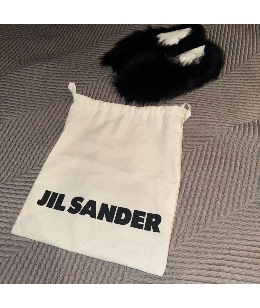 JIL SANDER Черные кожаные балетки, фото 8