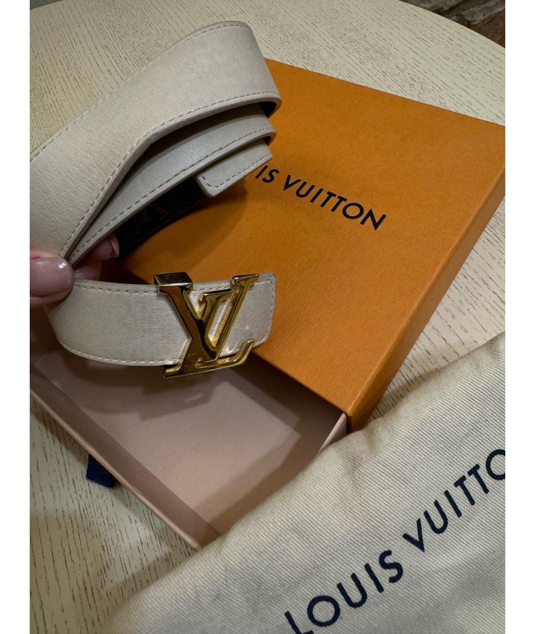 LOUIS VUITTON Бежевый ремень, фото 3