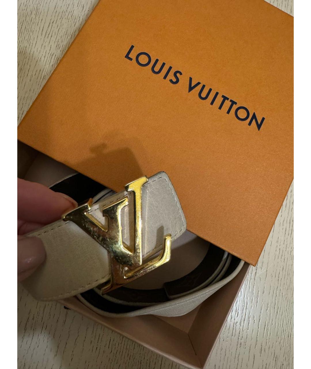 LOUIS VUITTON Бежевый ремень, фото 4