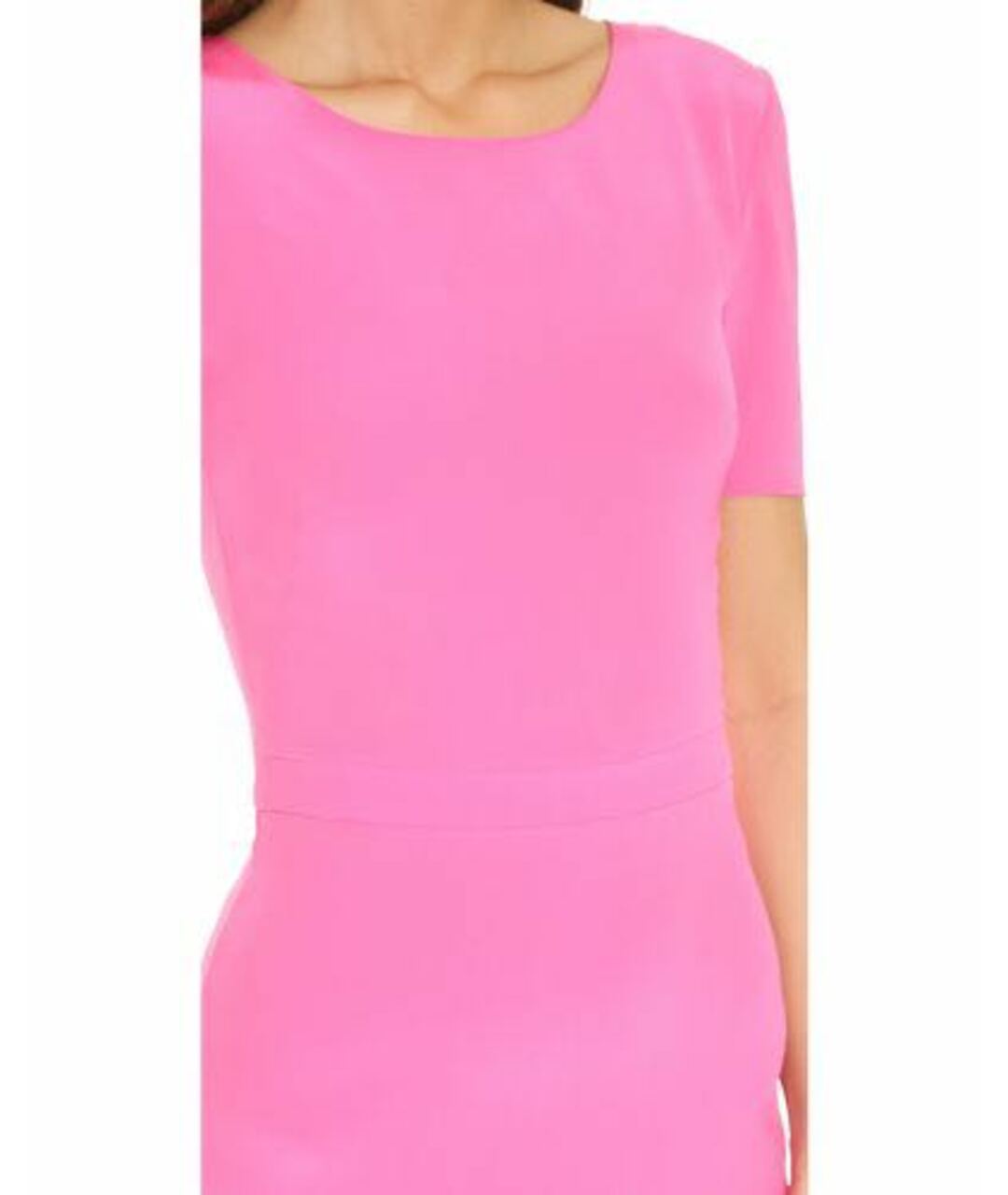 SALONI Розовое шелковое повседневное платье, фото 3