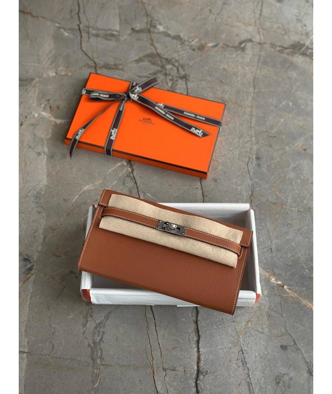 HERMES Коричневая кожаная сумка через плечо, фото 2