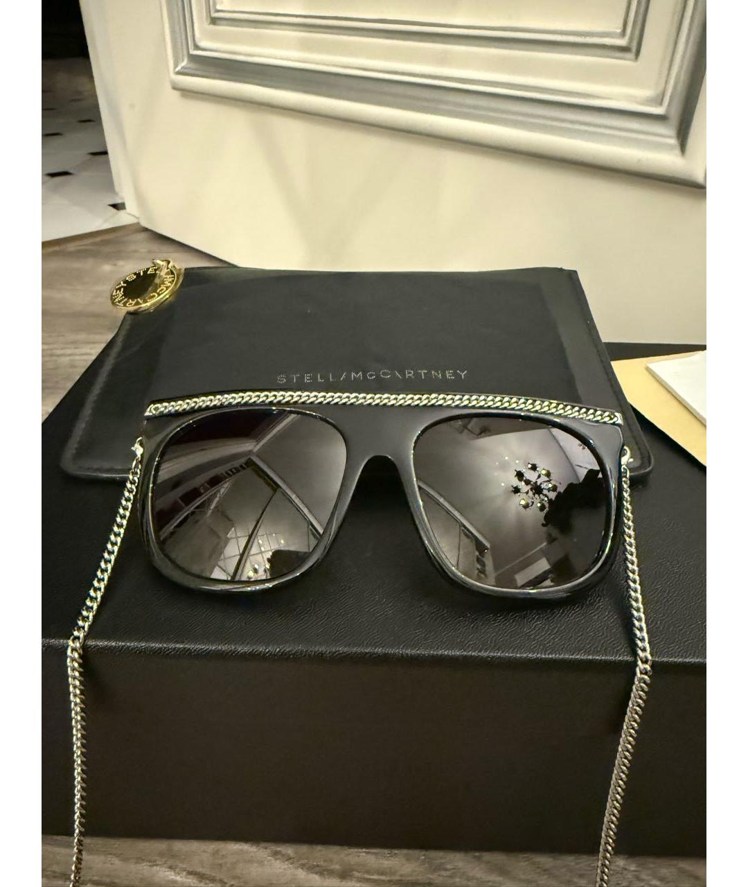 STELLA MCCARTNEY Коричневые пластиковые солнцезащитные очки, фото 9