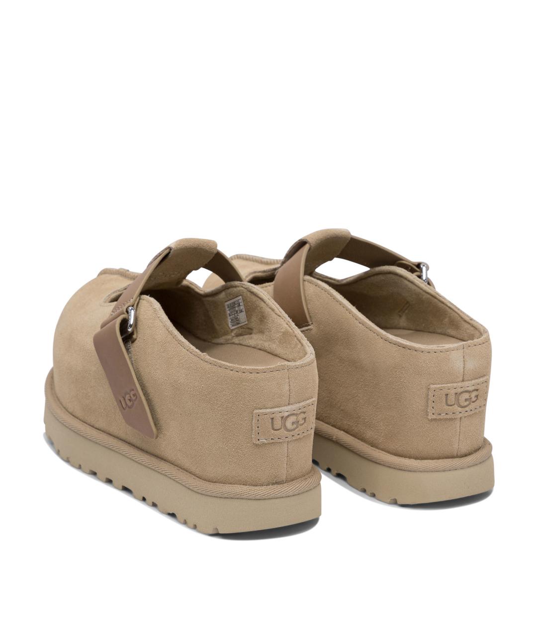 UGG AUSTRALIA Бежевые кожаные мюли, фото 4