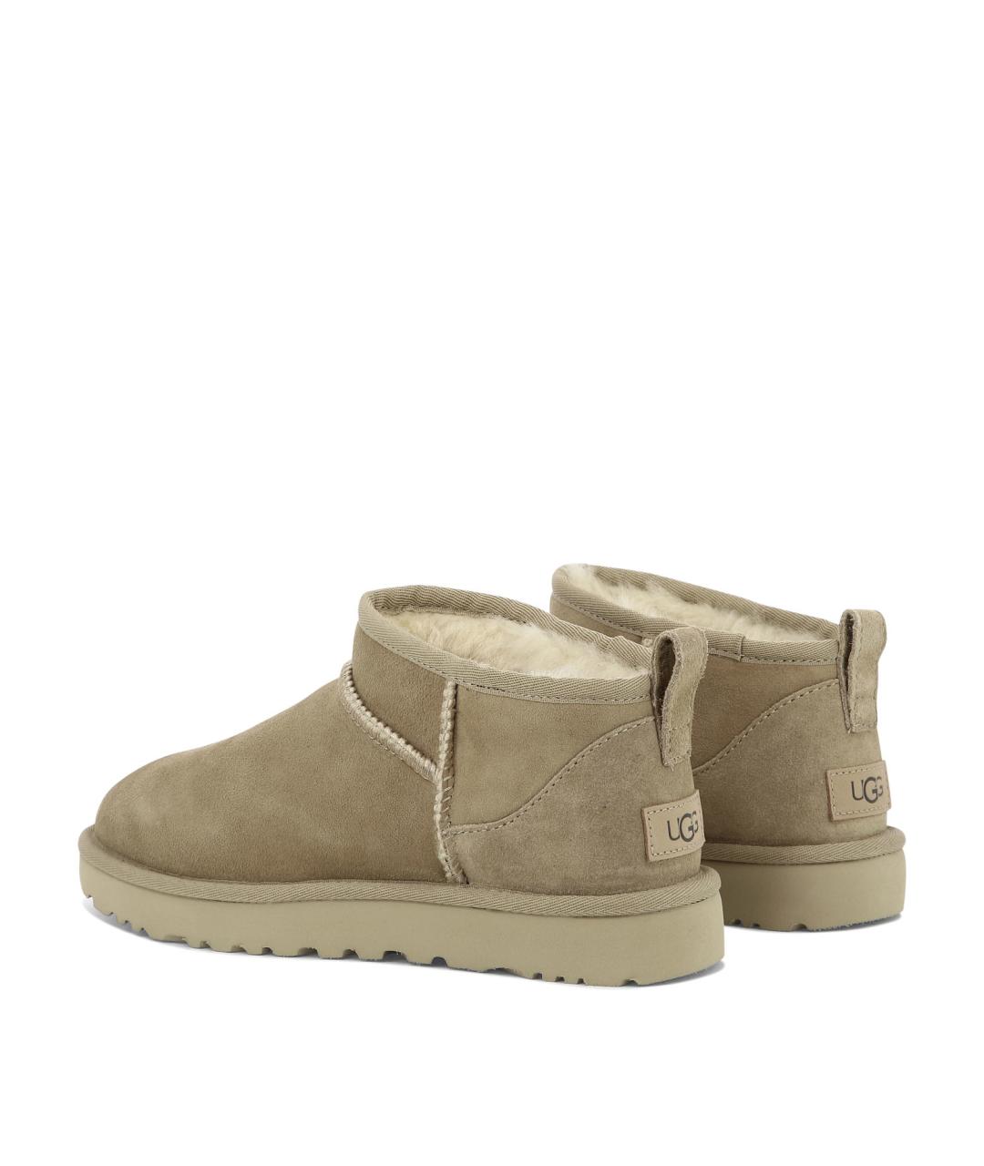 UGG AUSTRALIA Бежевые кожаные ботинки, фото 4