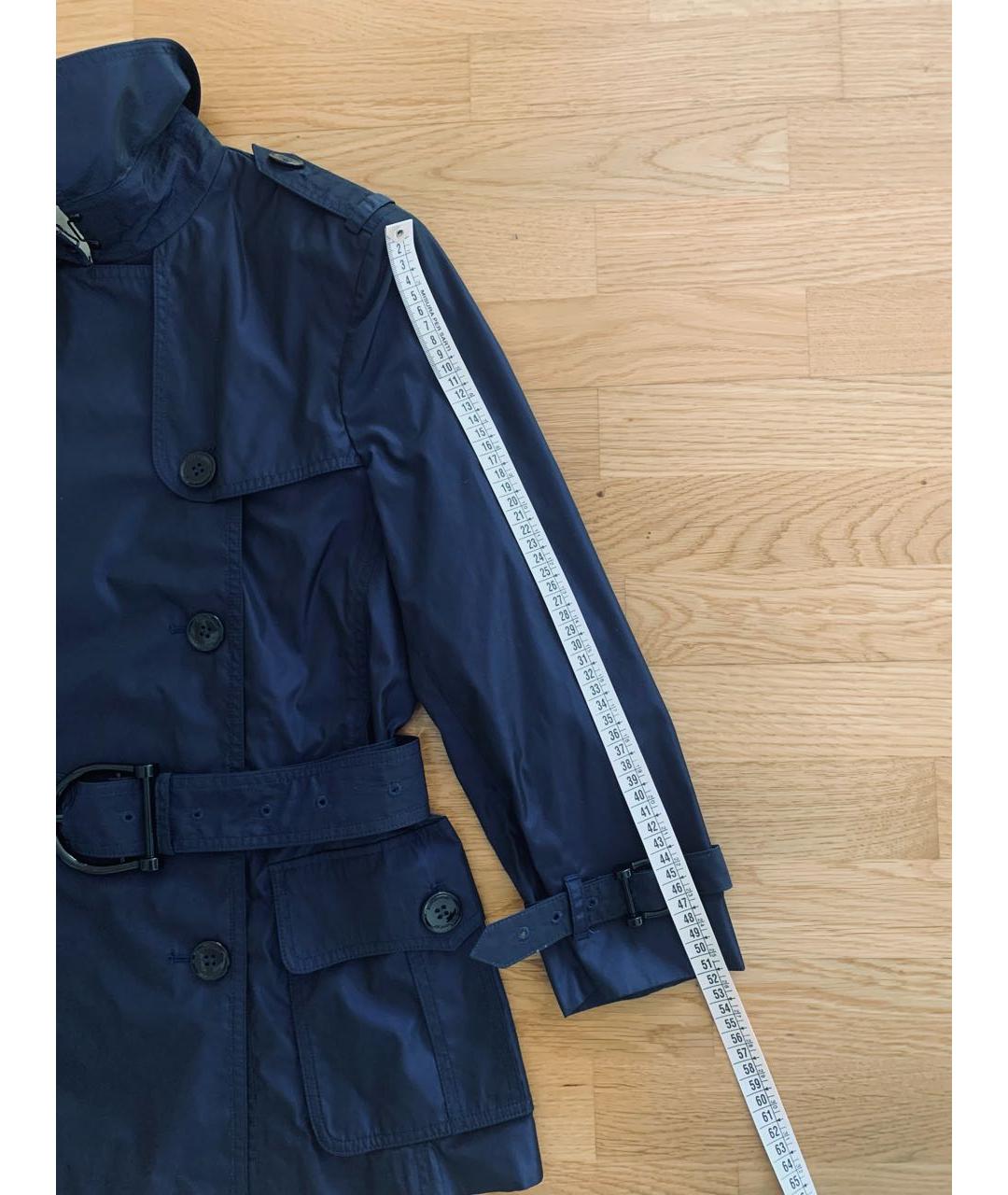 BURBERRY Темно-синяя полиэстеровая куртка, фото 8