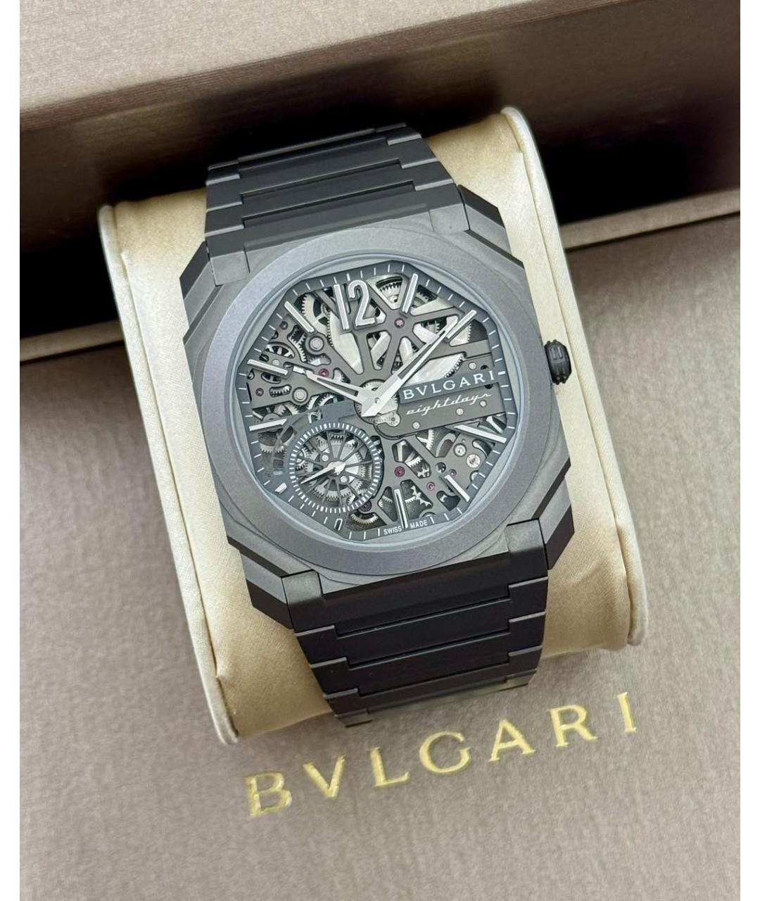 BVLGARI Серые часы, фото 5