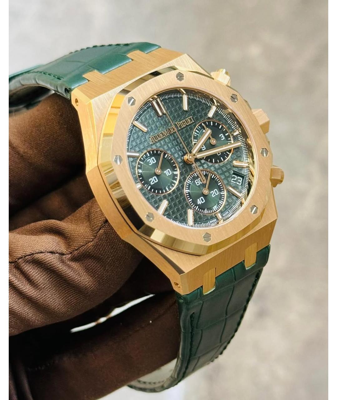 Audemars Piguet Зеленые часы из розового золота, фото 4