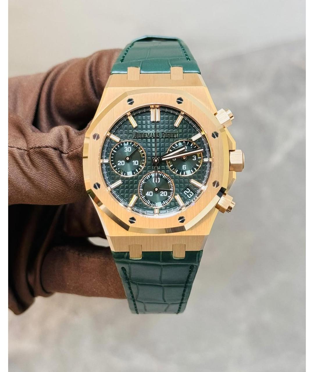 Audemars Piguet Зеленые часы из розового золота, фото 2