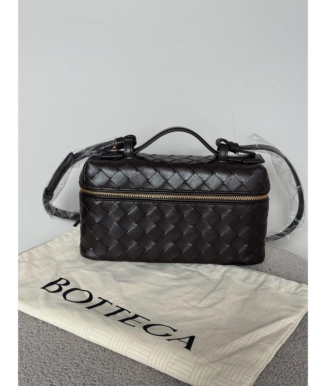 BOTTEGA VENETA Коричневая кожаная сумка через плечо, фото 3