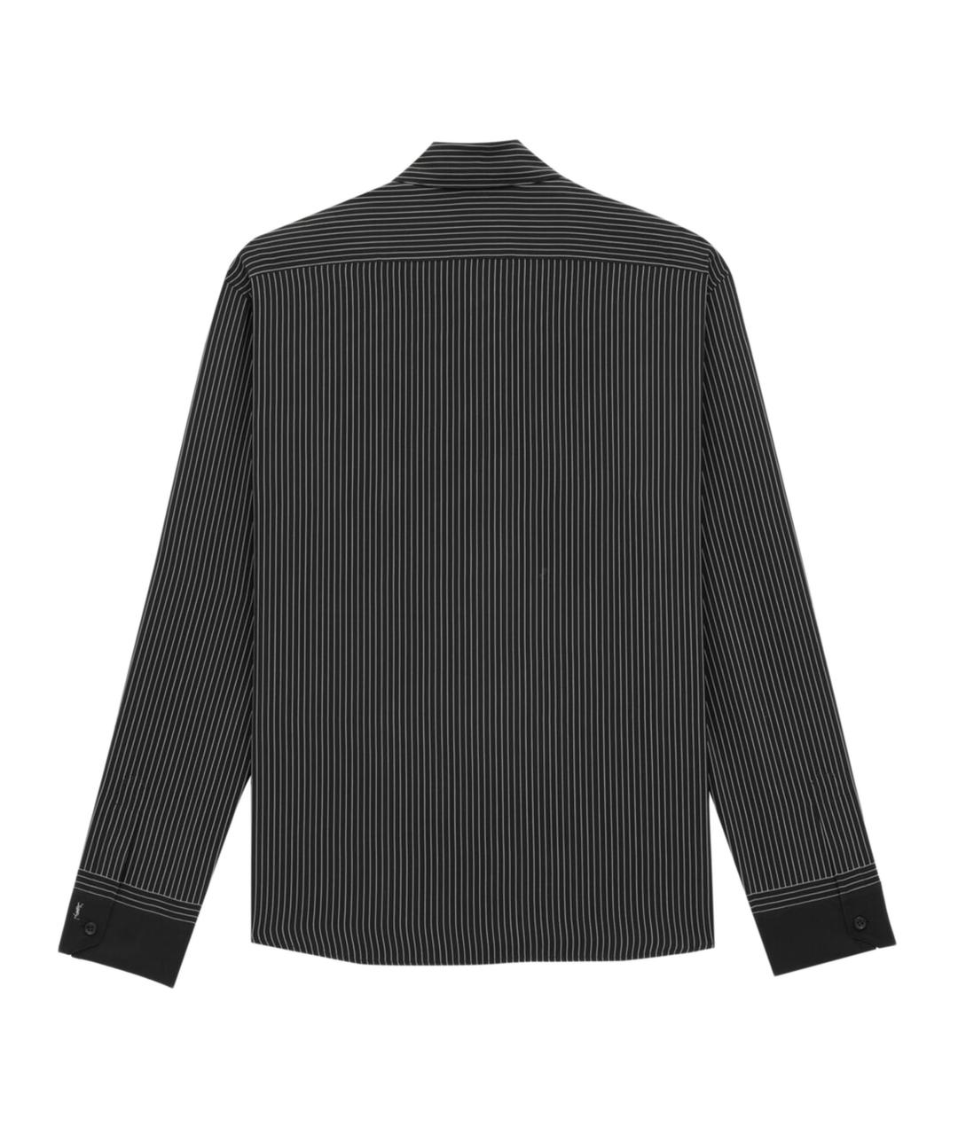 SAINT LAURENT Черная шелковая кэжуал рубашка, фото 2