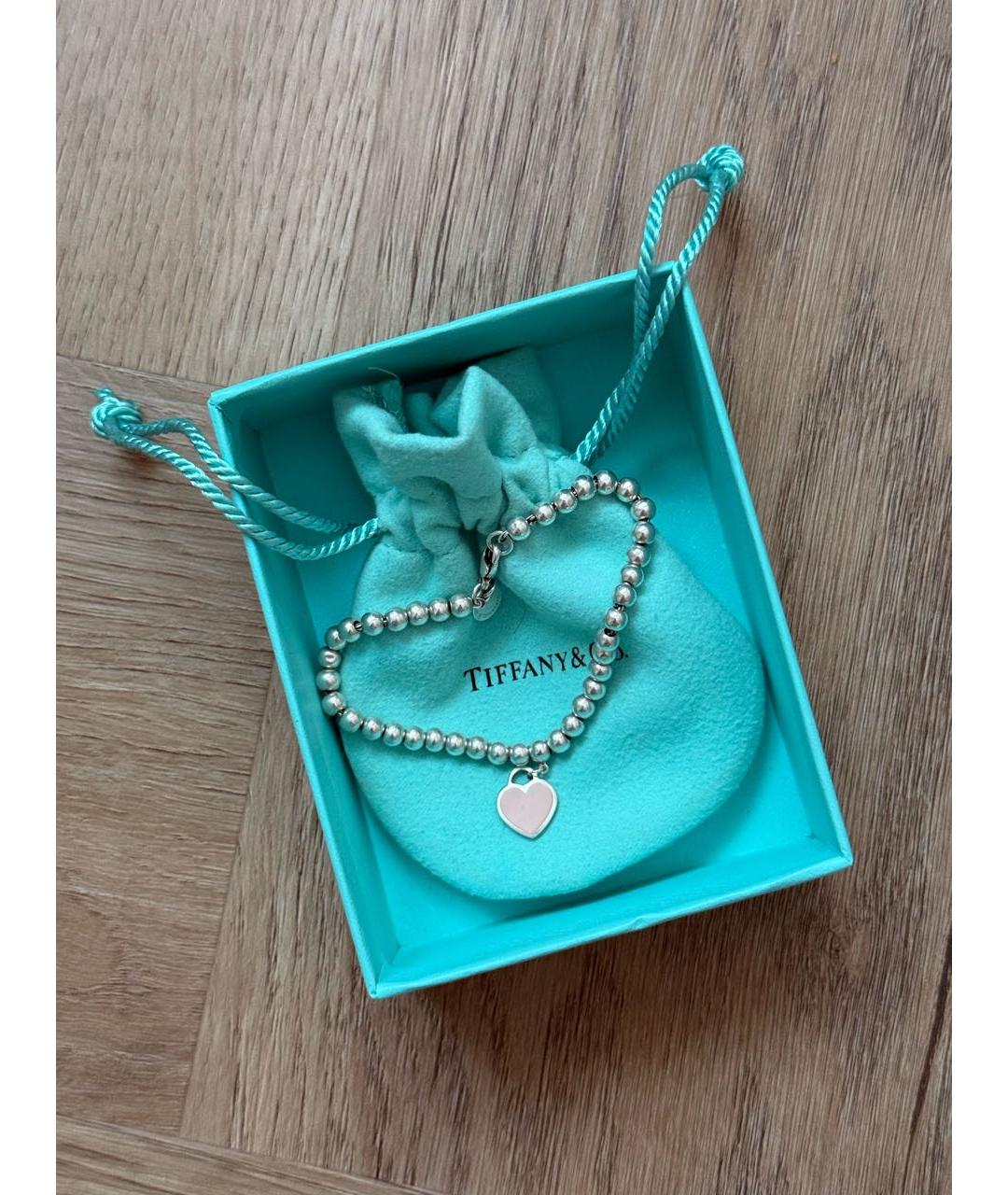 TIFFANY&CO Розовый серебряный браслет, фото 2